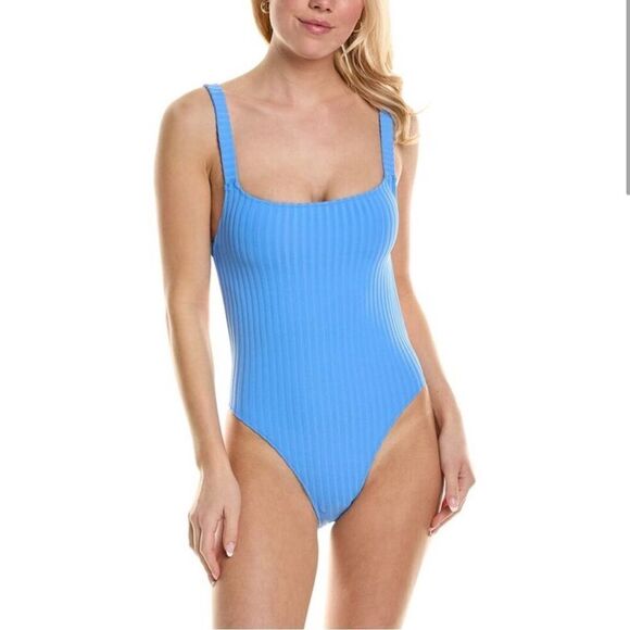 NWT Solid & Striped The Toni One-Piece in Solid Rib French Blue- Size Large - Picture 3 of 11